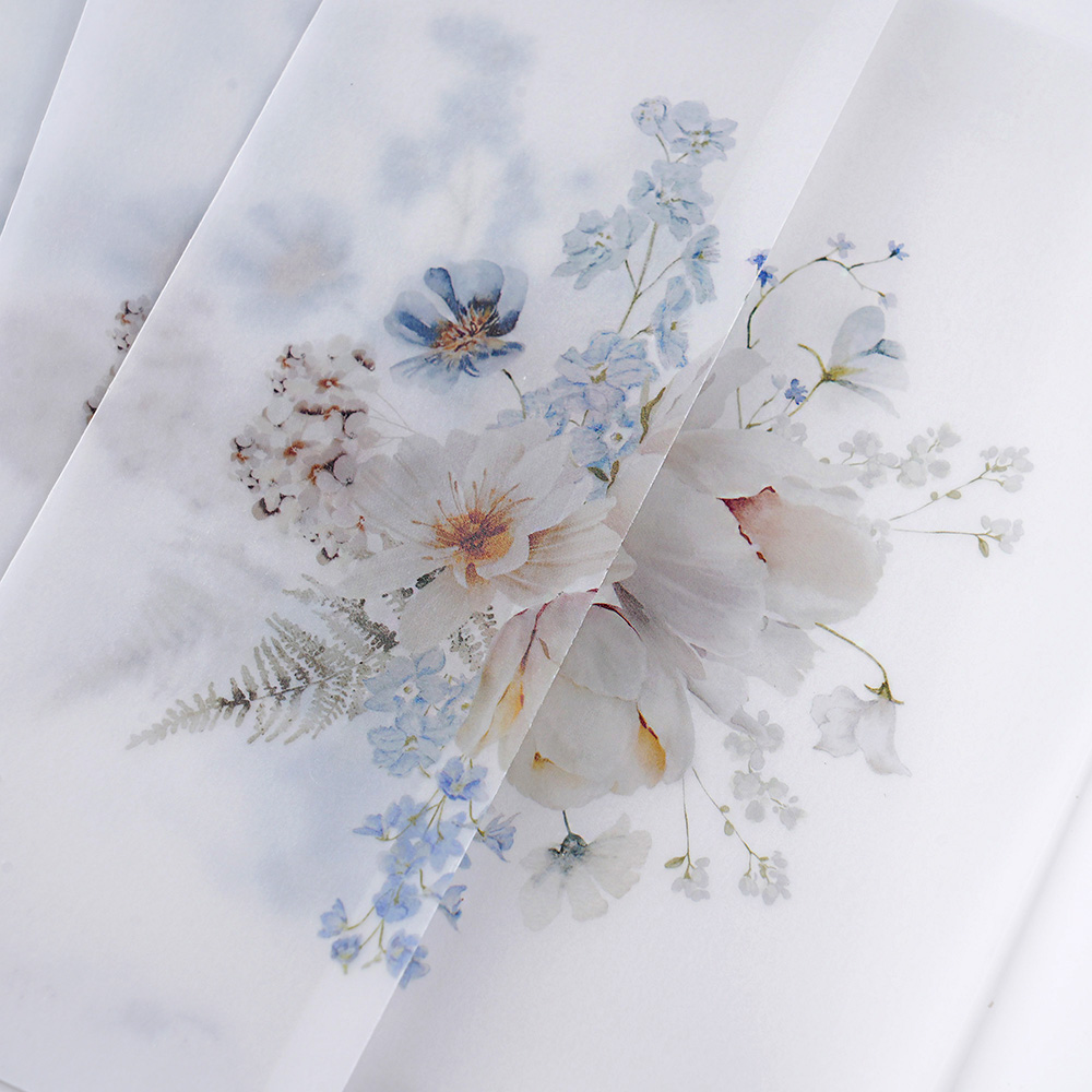 結婚式の招待状用ベラムラップ20/50枚 - 花柄デザインベ - Jackets のレビューと価格