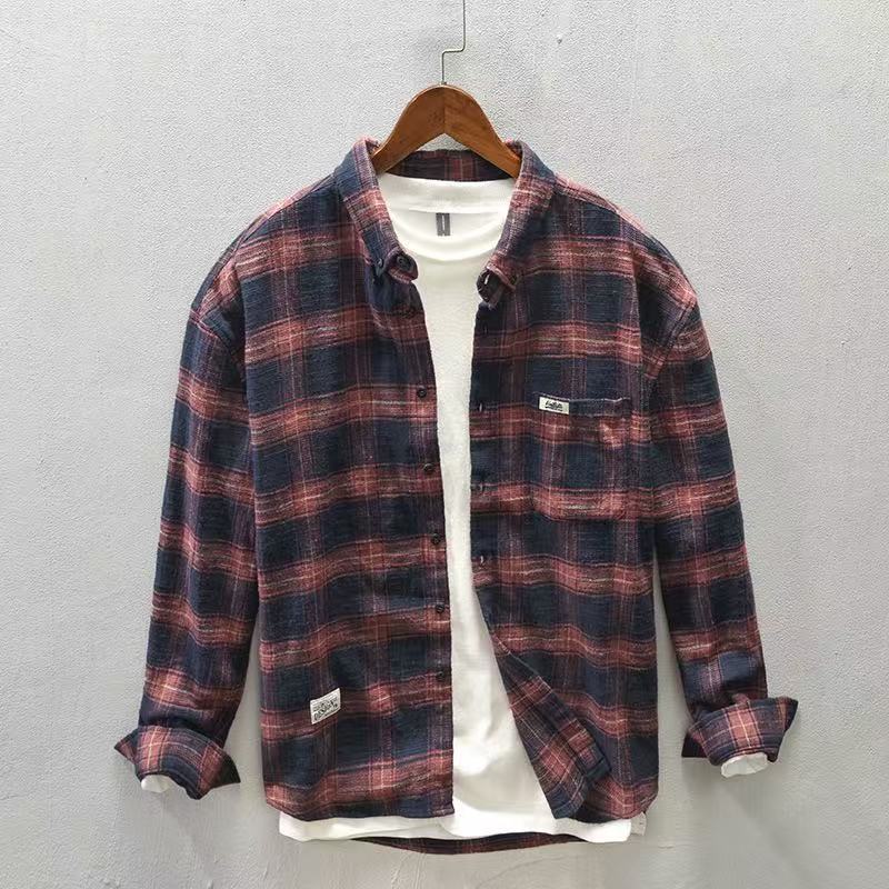 2026年春秋新作 チェック柄カジュアルシャツジャケットトッ - Flannel Plaid Shirt Heavy Weight のレビューと価格