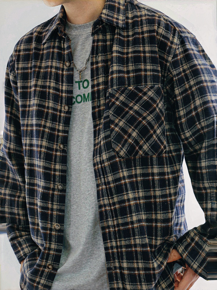 ‌ 日本のヴィンテージヘビーウェイトフランネルシャツ男性チェ - Flannel Plaid Shirt Heavy Weight のレビューと価格