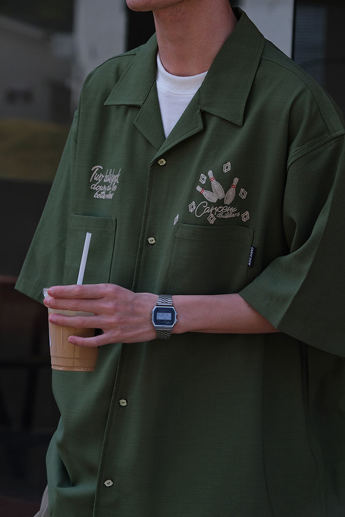 Bowling-女性と男性のための緑の半袖Tシャツ,レトロス - Short Sleeve Bowling Shirt Retro のレビューと価格