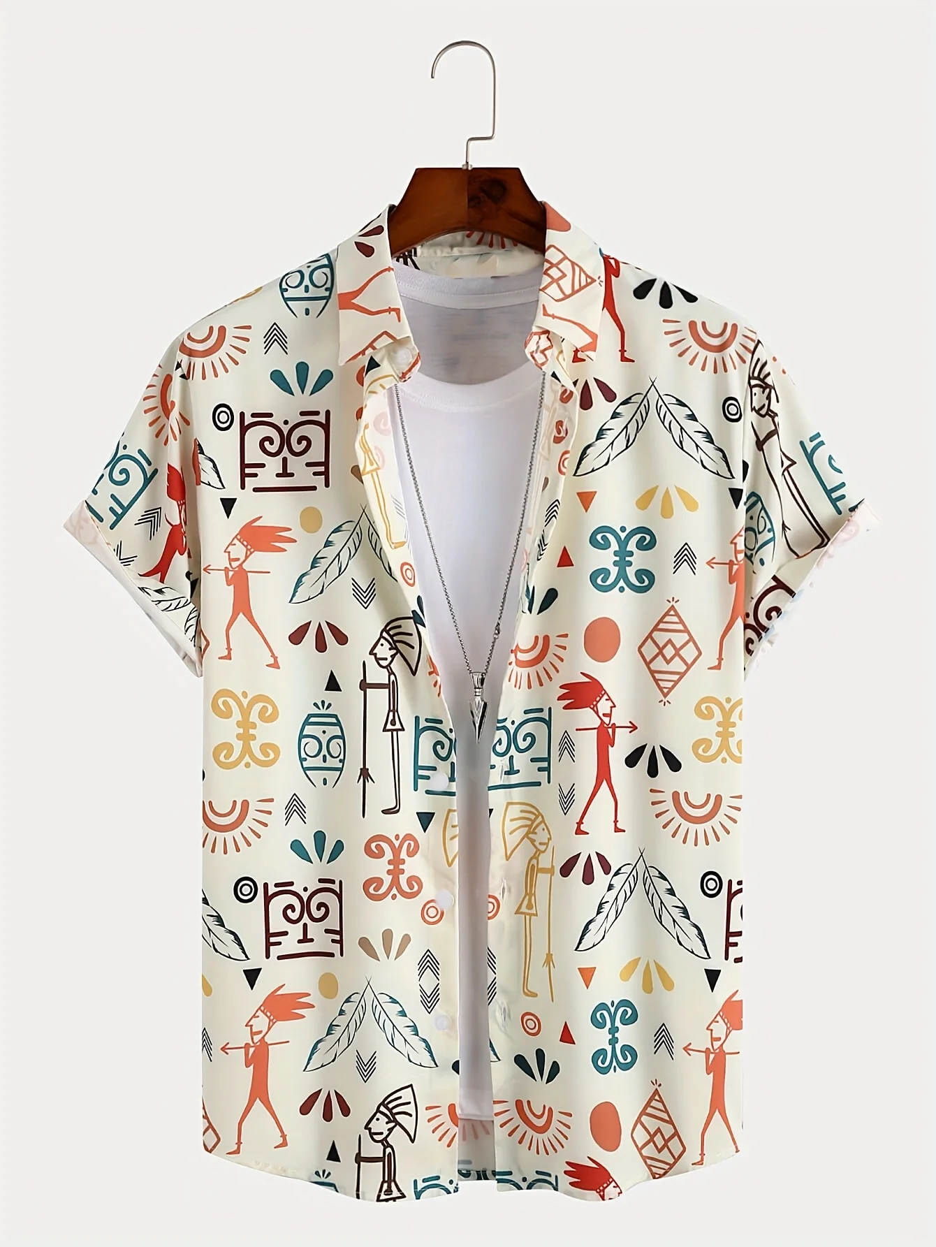 通気性のある薄手の生地、マルチスタイル、メンズハワイアンシャ - Vintage Hawaiian Floral Shirt のレビューと価格