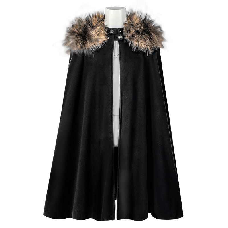 ハロウィーン用ウールケープ、レトロなファーカラー、スチームパ - Jackets のレビューと価格