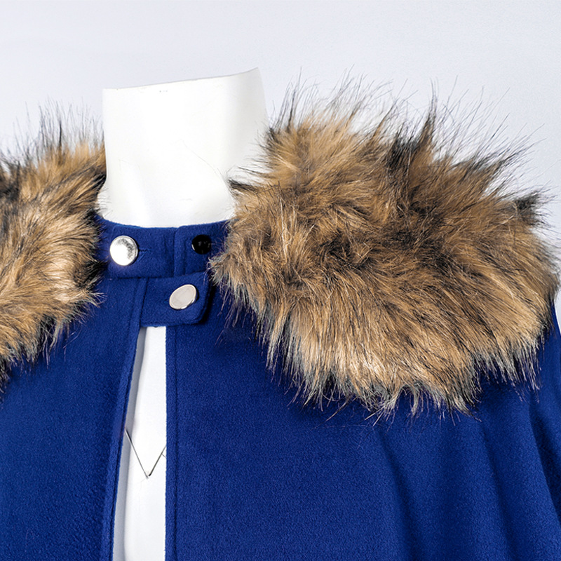 ハロウィーン用ウールケープ、レトロなファーカラー、スチームパ - Jackets のレビューと価格