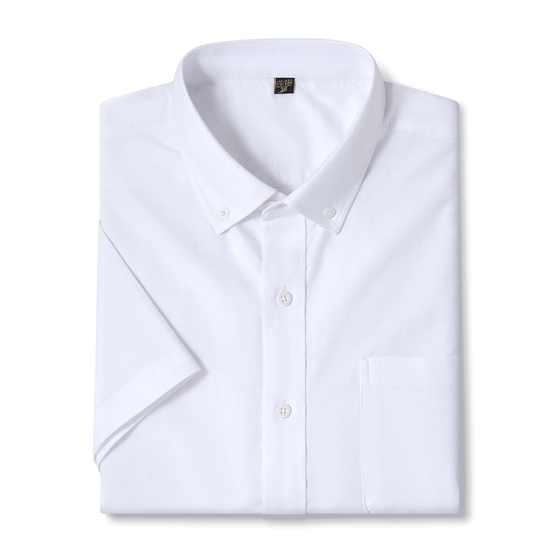 夏の高品質綿 100% 男性シャツ半袖ドレスシャツ男性スリム - Oxford Cotton Casual Shirt Business のレビューと価格