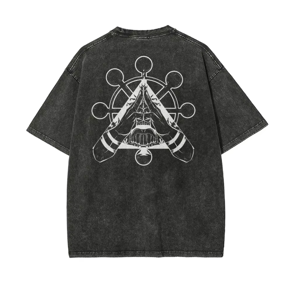 呪術廻戦 スクナ Tシャツ メンズ マホラガホイール ヴィン - Acid Wash Vintage Graphic T Shirt のレビューと価格