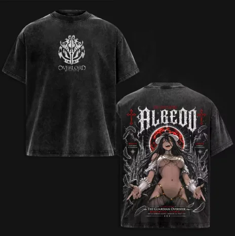 アルベド・オーバーロードのグラフィックTシャツ、両面にヴィン - Acid Wash Vintage Graphic T Shirt のレビューと価格