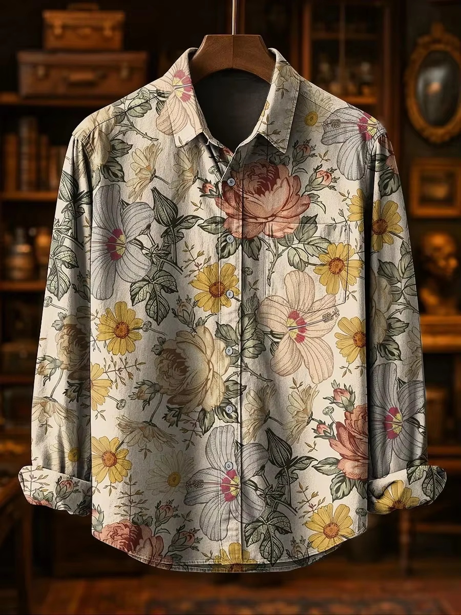メンズファッション カジュアルファッション パッチワークデザ - Mens Linen Shirt Long Sleeve のレビューと価格